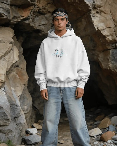 Naviko Premium Oversized Printed Hoodie | 400 GSM | Cotton Blend | Unisex